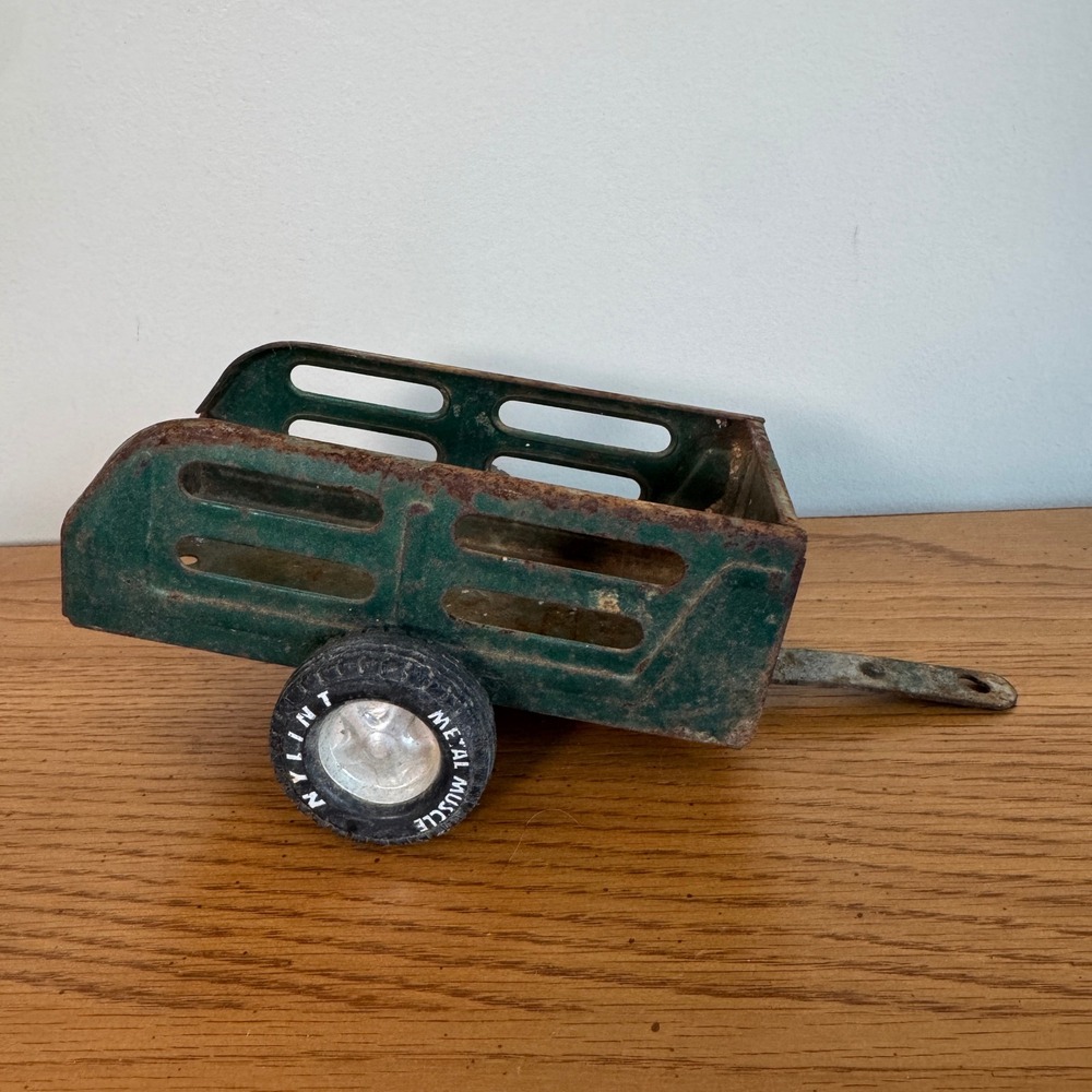Vintage Metal Muscle Nylint Toy Trailer Wagon Green Metal Collectible Toy‎